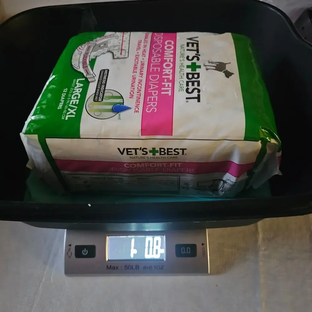 Vet's Best Comfort Fit Disposable Diapers 12 Count Large/XL